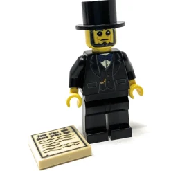 The Brick Show Shop Abraham Lincoln US President Minifig made using LEGO parts - B3 Custom