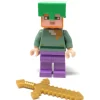 The Brick Show Shop Alex (Gold Sword, Green Helmet) - LEGO Minecraft Minifigure (2021)