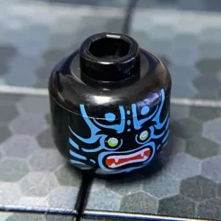 The Brick Show Shop Alien (Blue Stripes, Fangs) - Official LEGO® Minifigure Head