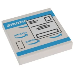 The Brick Show Shop Amazin Mailing Envelope (2x2 Tile) made using LEGO parts - B3 Customs
