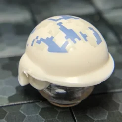 The Brick Show Shop Arctic White Camouflage Tactical Helmet - BrickForge Part for LEGO Min