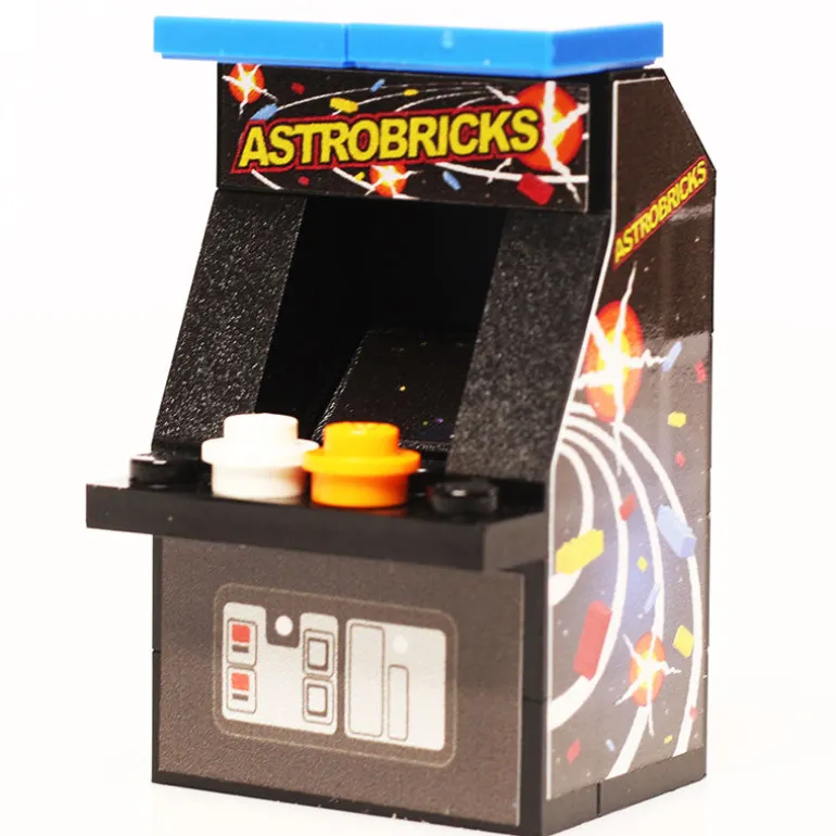 The Brick Show Shop Astrobricks Arcade Machine made using LEGO parts - B3 Customs