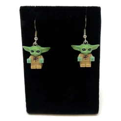 The Brick Show Shop B3 Customs® Baby Yoda (Grogu) Earrings made from LEGO Bricks