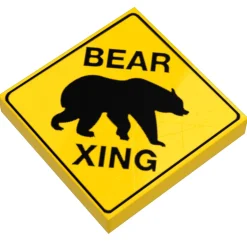 The Brick Show Shop B3 Customs® Bear Xing Sign using LEGO bricks