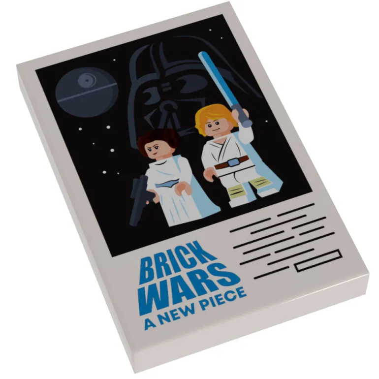 The Brick Show Shop B3 Customs® Brick Wars Movie Cover (2x3 Tile) using LEGO bricks