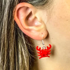 The Brick Show Shop B3 Customs® Crab Earrings made from LEGO Bricks