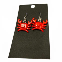 The Brick Show Shop B3 Customs® Crab Earrings made from LEGO Bricks