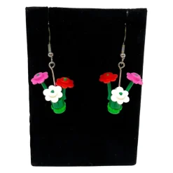 The Brick Show Shop B3 Customs® Flower Bouquet Earrings made from LEGO Bricks
