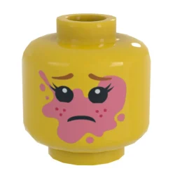 The Brick Show Shop B3 Customs® Girl Popped Bubble Gum on Face Minifig Head