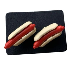 The Brick Show Shop B3 Customs® Hot Dog Earrings made from LEGO Bricks