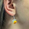 The Brick Show Shop B3 Customs® Minecraft Chicken Earrings made from LEGO Bricks