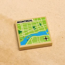 The Brick Show Shop B3 Customs® Montreal, Canada Map (2x2 Tile)