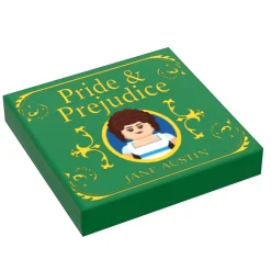 The Brick Show Shop B3 Customs® Pride & Prejudice Book (2x2 Tile) made using LEGO bricks