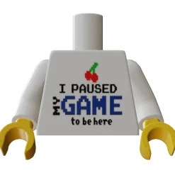 The Brick Show Shop B3 Customs® Printed I Paused My Game To Be Here Minifig Torso (Gaming)