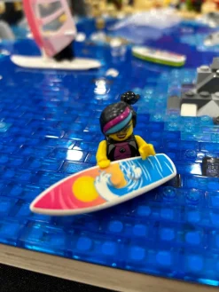 The Brick Show Shop B3 Customs® Printed Sunset Wave Surfboard made from LEGO® bricks