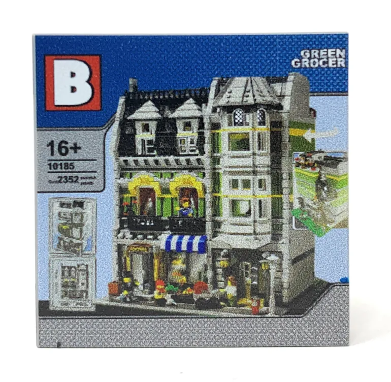 The Brick Show Shop B3 Customs® Priority Mail Package, USPS (2x2 Tile) using LEGO bricks