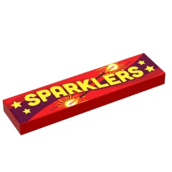 The Brick Show Shop B3 Customs® Sparklers for Minifig Fireworks (1x4 Tile), 4th of July using LEGO bricks