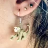 The Brick Show Shop B3 Customs® Tan Monkey Earrings made from LEGO Bricks