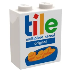 The Brick Show Shop B3 Customs® Tile Minifig Cereal (1 x 2 x 2 Brick)
