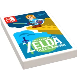The Brick Show Shop B3 Customs® Tiles of the Kingdom Video Game Cover (2x3 Tile) using LEGO bricks