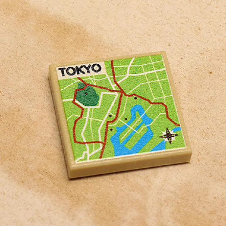 The Brick Show Shop B3 Customs® Tokyo, Japan Map (2x2 Tile)