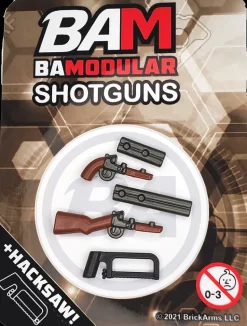 The Brick Show Shop BAM Shotguns w/ Hacksaw Pack for LEGO Minifigures, BrickArms