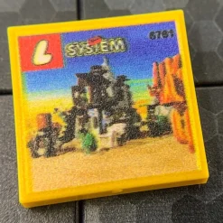The Brick Show Shop Bandit's Secret Hide-Out Western Set 6761 - Custom Printed 2x2 Tile