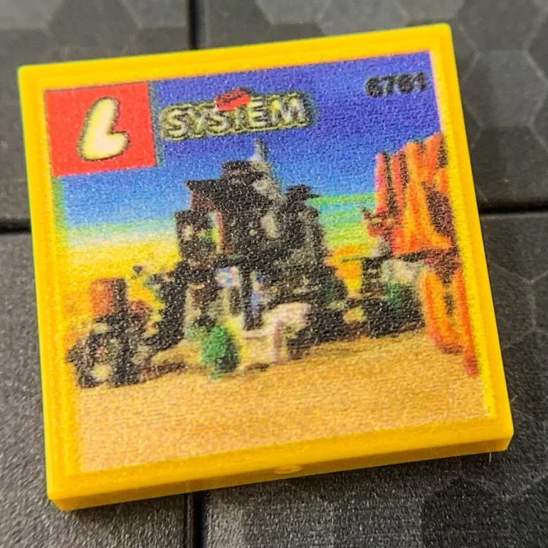 The Brick Show Shop Bandit's Secret Hide-Out Western Set 6761 - Custom Printed 2x2 Tile