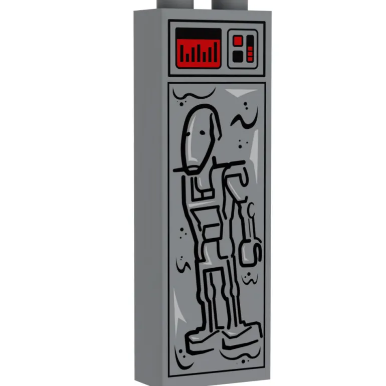 The Brick Show Shop Battle Droid in Carbonite (1x2x5 Brick) - B3 Customs