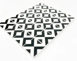 The Brick Show Shop Black & White Kitchen / Diner Flooring - B3 Customs® Printed 2x2 Tile