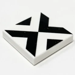 The Brick Show Shop Black & White Kitchen / Diner Flooring - B3 Customs® Printed 2x2 Tile