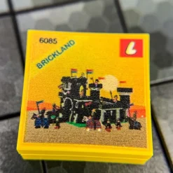 The Brick Show Shop Black Monarch’s Castle Set 6085 - Custom Printed 2x2 Tile