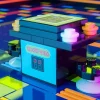 The Brick Show Shop Blockey Kong (Cocktail Style) - Custom Arcade Machine made using LEGO