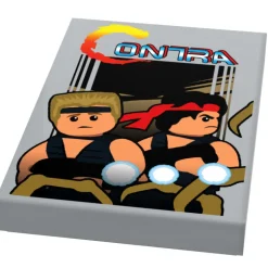 The Brick Show Shop Bloc-Man Video Game Cover (2x3 Tile) - B3 Customs made using LEGO bricks