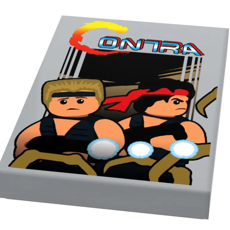 The Brick Show Shop Bloc-Man Video Game Cover (2x3 Tile) - B3 Customs made using LEGO bricks