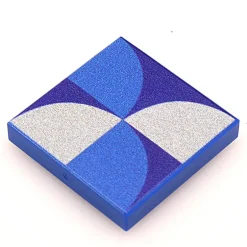 The Brick Show Shop Blue Lightning Scallop Flooring - Custom Printed 2x2 Tile