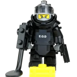 The Brick Show Shop Bomb Squad Explosive Disposal Specialist (EOD) Minifig made using LEGO