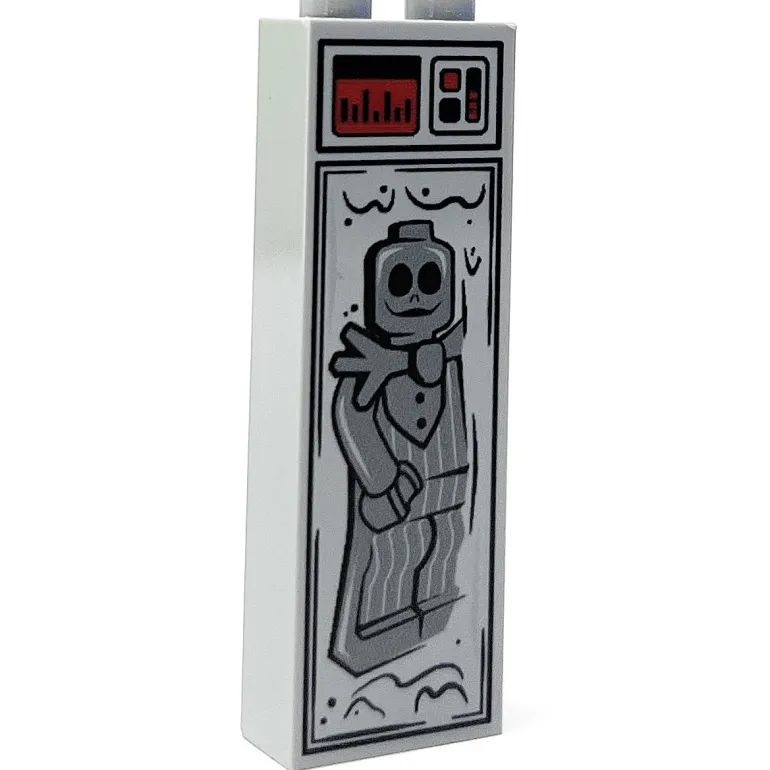 The Brick Show Shop Bone Daddy (Halloween) in Carbonite (1x2x5 Brick) - B3 Customs