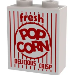 The Brick Show Shop Box of Fresh Popcorn Brick using LEGO bricks - B3 Customs