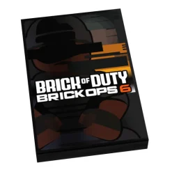 The Brick Show Shop Brick of Duty: BrickOps 6 Video Game Cover (2x3 Tile) made using LEGO