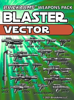 The Brick Show Shop BrickArms Blasters Vector Minifigure Weapons Pack