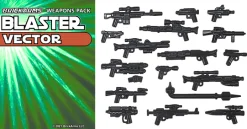 The Brick Show Shop BrickArms Blasters Vector Minifigure Weapons Pack