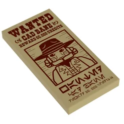 The Brick Show Shop Cad Bane Wanted Poster (2x4 Tile) - B3 Customs made using LEGO parts