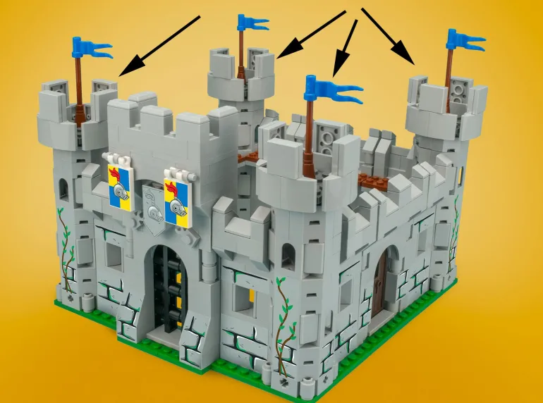 The Brick Show Shop Castle Tower - Custom Castle Modular Building Set
