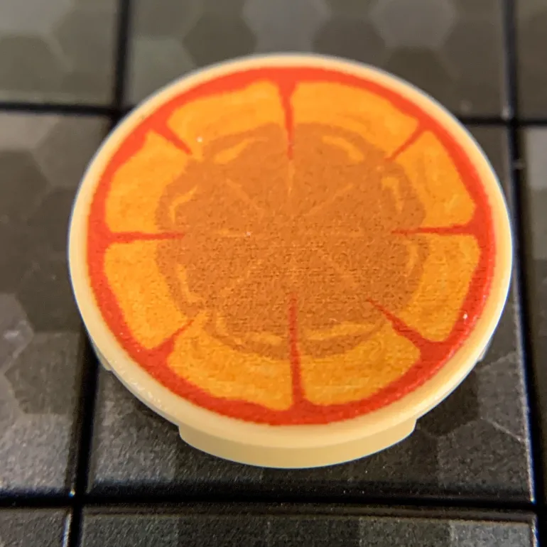 The Brick Show Shop Cheese Pizza Pie - Custom (2x2 Round Tile)