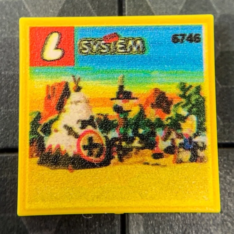 The Brick Show Shop Chief's Tepee Western Set 6746 - Custom Printed 2x2 Tile