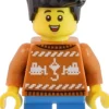 The Brick Show Shop Child Boy in Dark Orange Ugly Christmas Sweater - LEGO City Minifigure