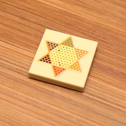 The Brick Show Shop Chinese Checkers Printed 2x2 Tile made using LEGO parts - B3 Customs