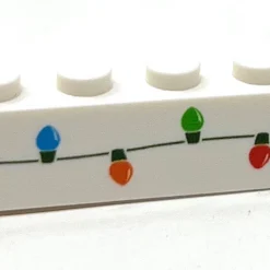 The Brick Show Shop Christmas Lights Custom Printed on 1x8 Brick - B3 Customs made using L