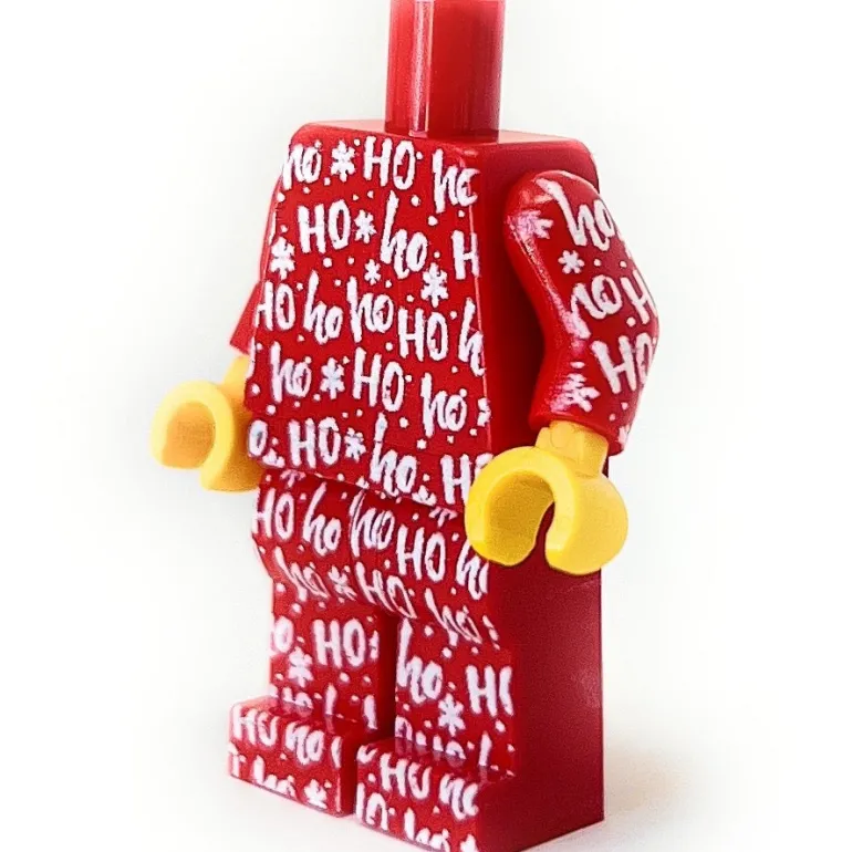 The Brick Show Shop Christmas Lights PJs LEGO Minifig Body - B3 Customs